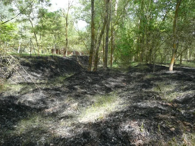 Un fuerte incendio en el Sotillo mantiene en vilo a los vecinos