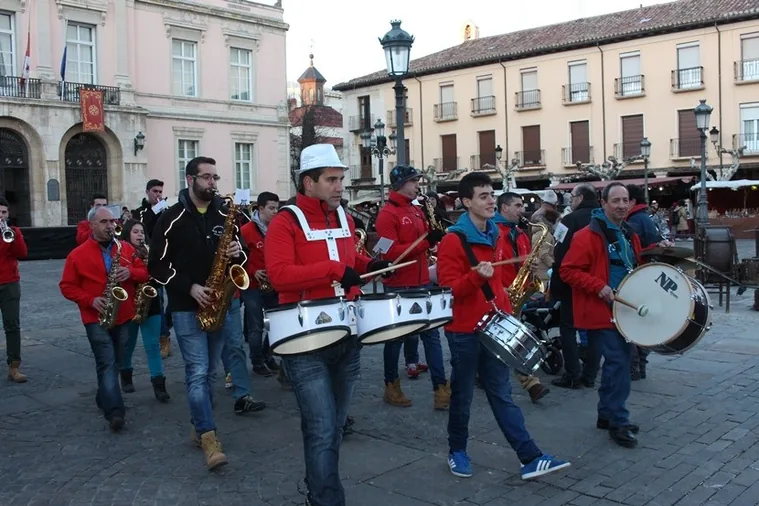 Músicos sanestebeños en la concentración de charangas de Palencia