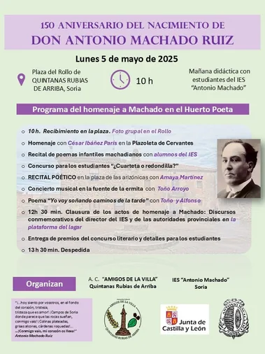 Homenaje a Machado en el Huerto Poeta de Quintanas Rubias de Arriba