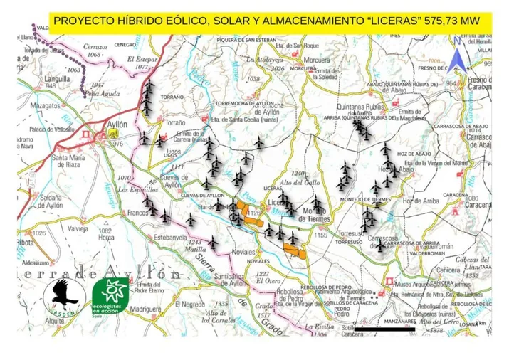 Ecologistas rechaza el macroproyecto de energías renovables en Tiermes