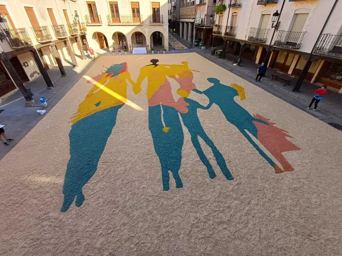 Un homenaje en color en las alfombras del Corpus Christi