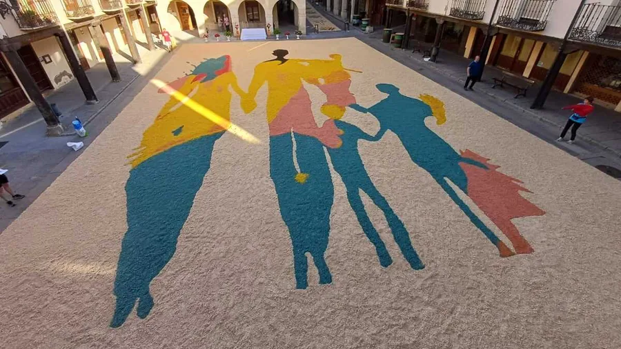 Un homenaje en color en las alfombras del Corpus Christi