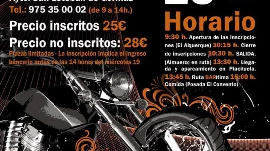 La cuarta quedada motera se celebrará este domingo