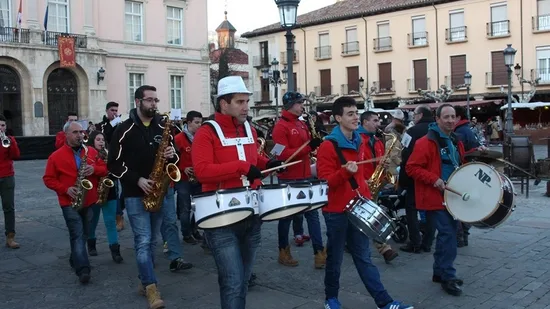 Músicos sanestebeños en la concentración de charangas de Palencia