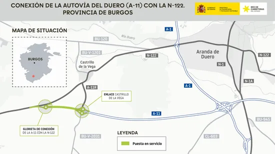 Se abren dos nuevos kilómetros de la A11 en Burgos
